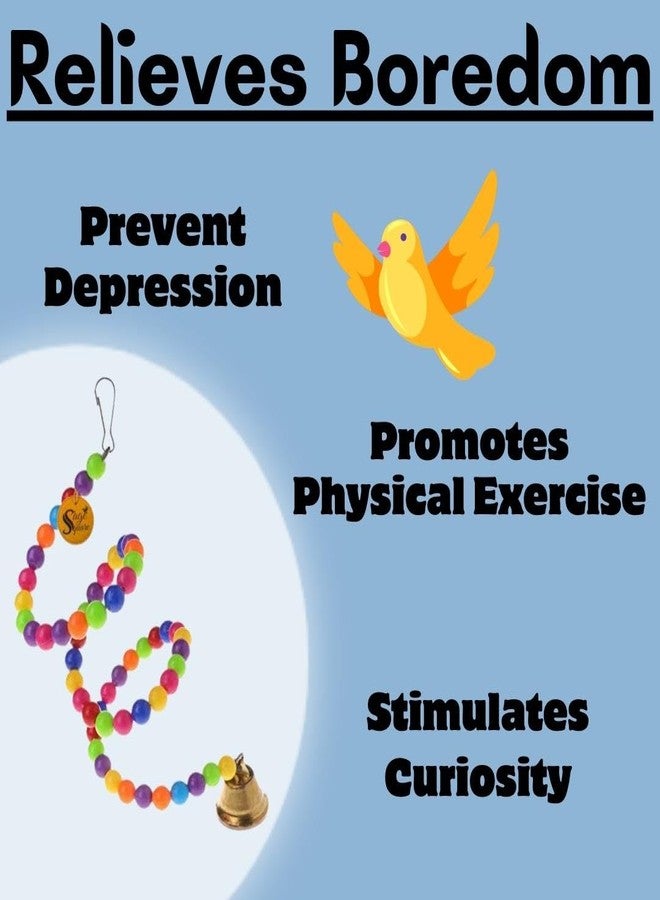 Sage Square Bird Cage Toy Accessories - Spiral - 65cm - Image 3